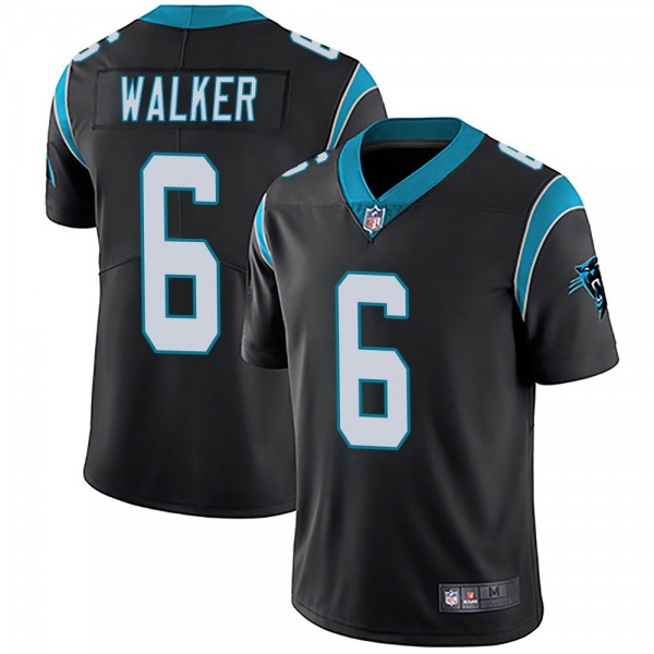 Men's Carolina Panthers #6 P.J. Walker Black Vapor Untouchable Limited Stitched NFL Jersey